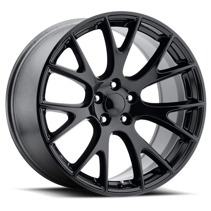 Gloss Black Hellcat 20 x 9.5 Wheels 05-up LX Cars, Challenger